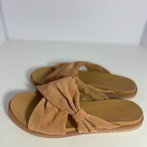 Kork-Ease Zel Criss-Cross Peach Nude Slide Sandal size 8